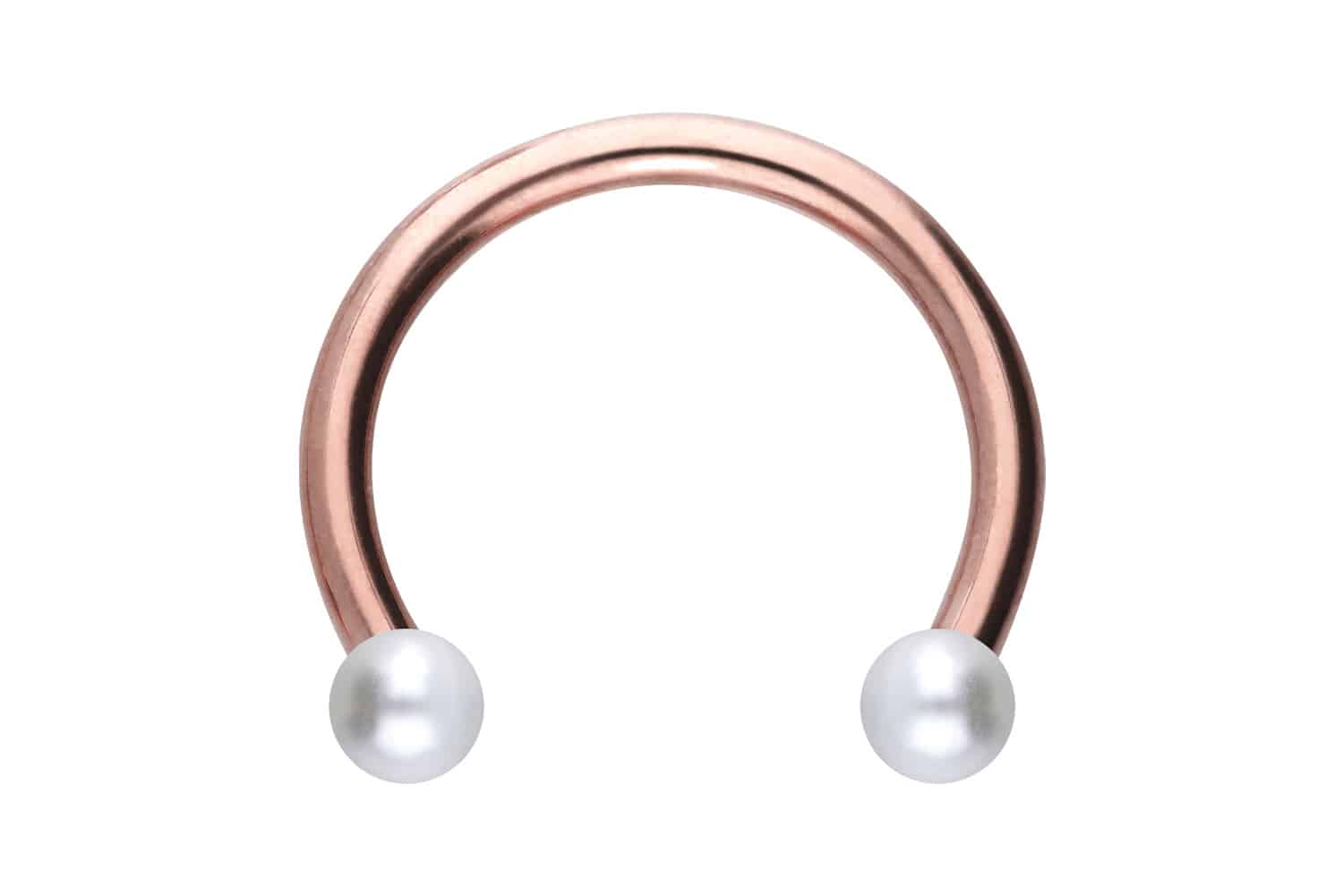 Titan Hufeisenring Piercing SYNTHETISCHE PERLEN